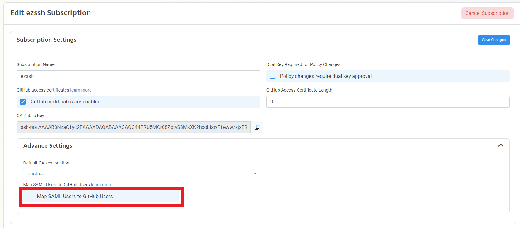 Map SAML Users to GitHub User for SSH CA