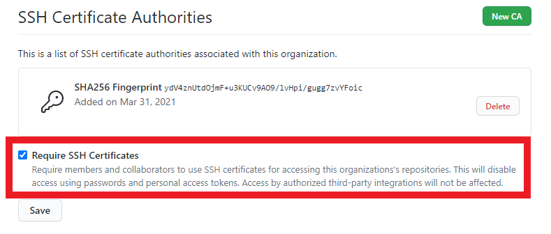 Require SSH Certificate Authentication in GitHub for Higher Security