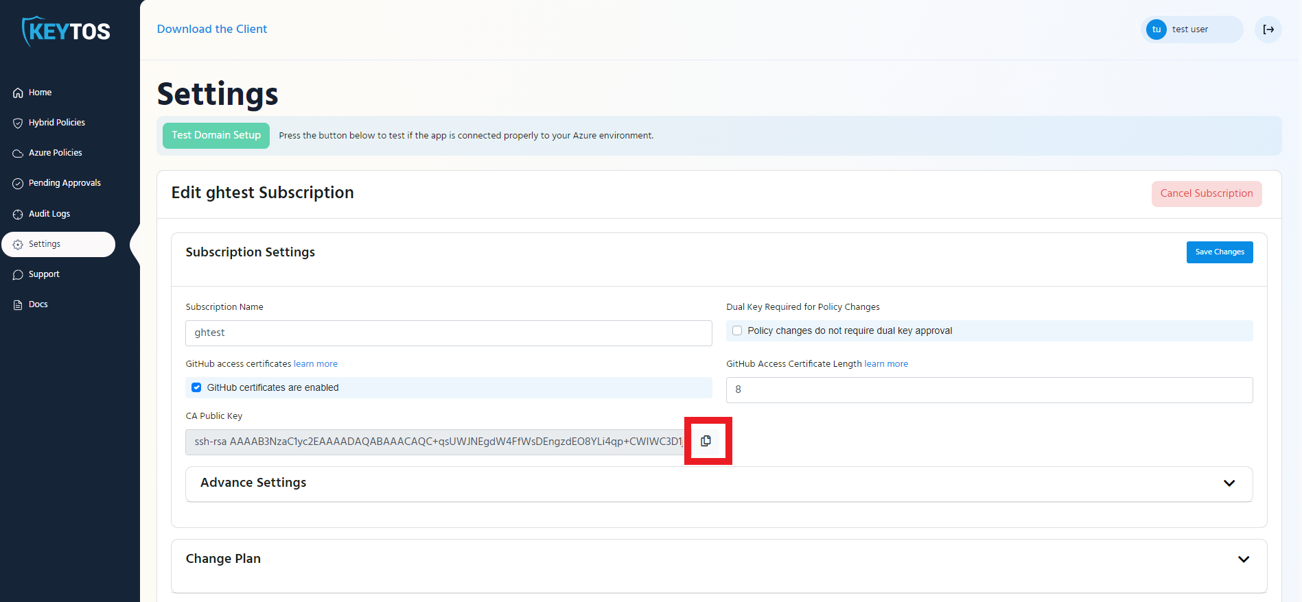 Copy SSH Certificate Authority Certificate