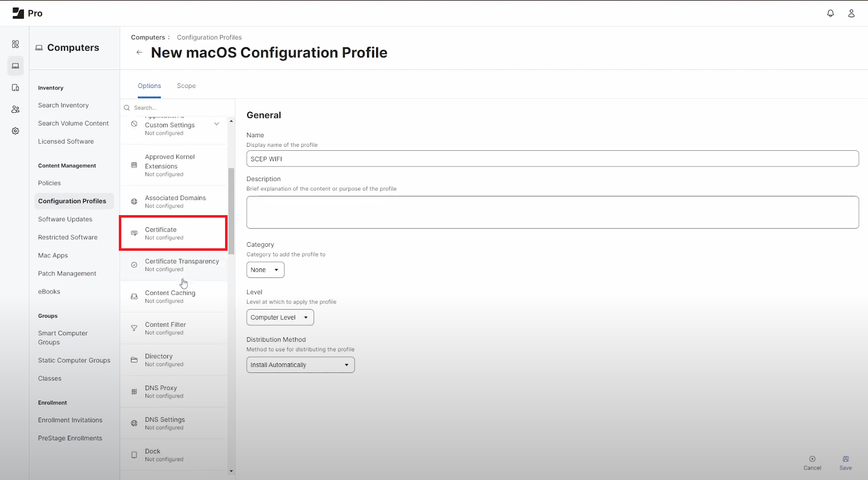 How to Add Trusted Certificate in JAMF Pro
