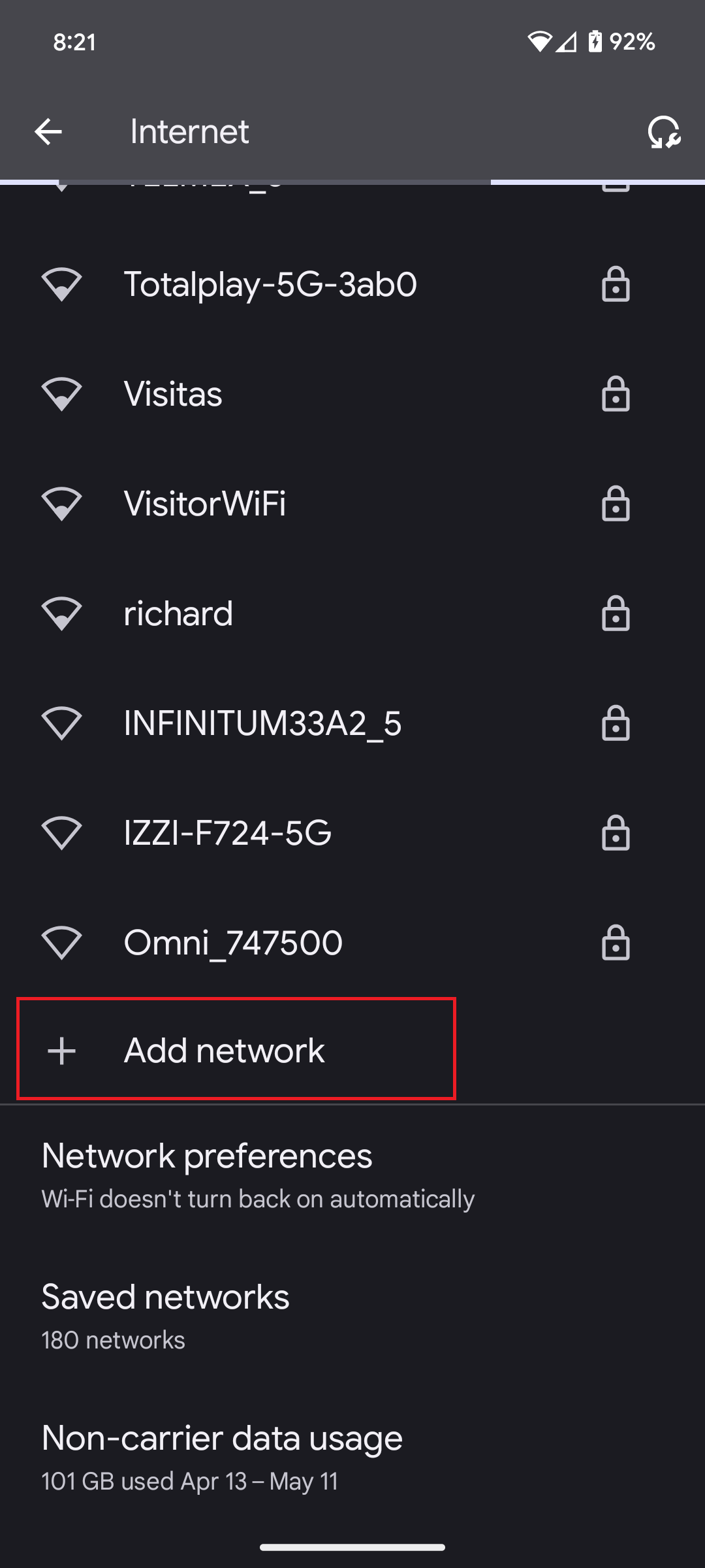 Android Add Network for RADIUS