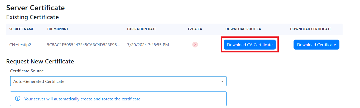 Download EZRADIUS Certificate