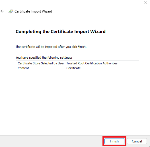 Install Root CA Certificate on Windows
